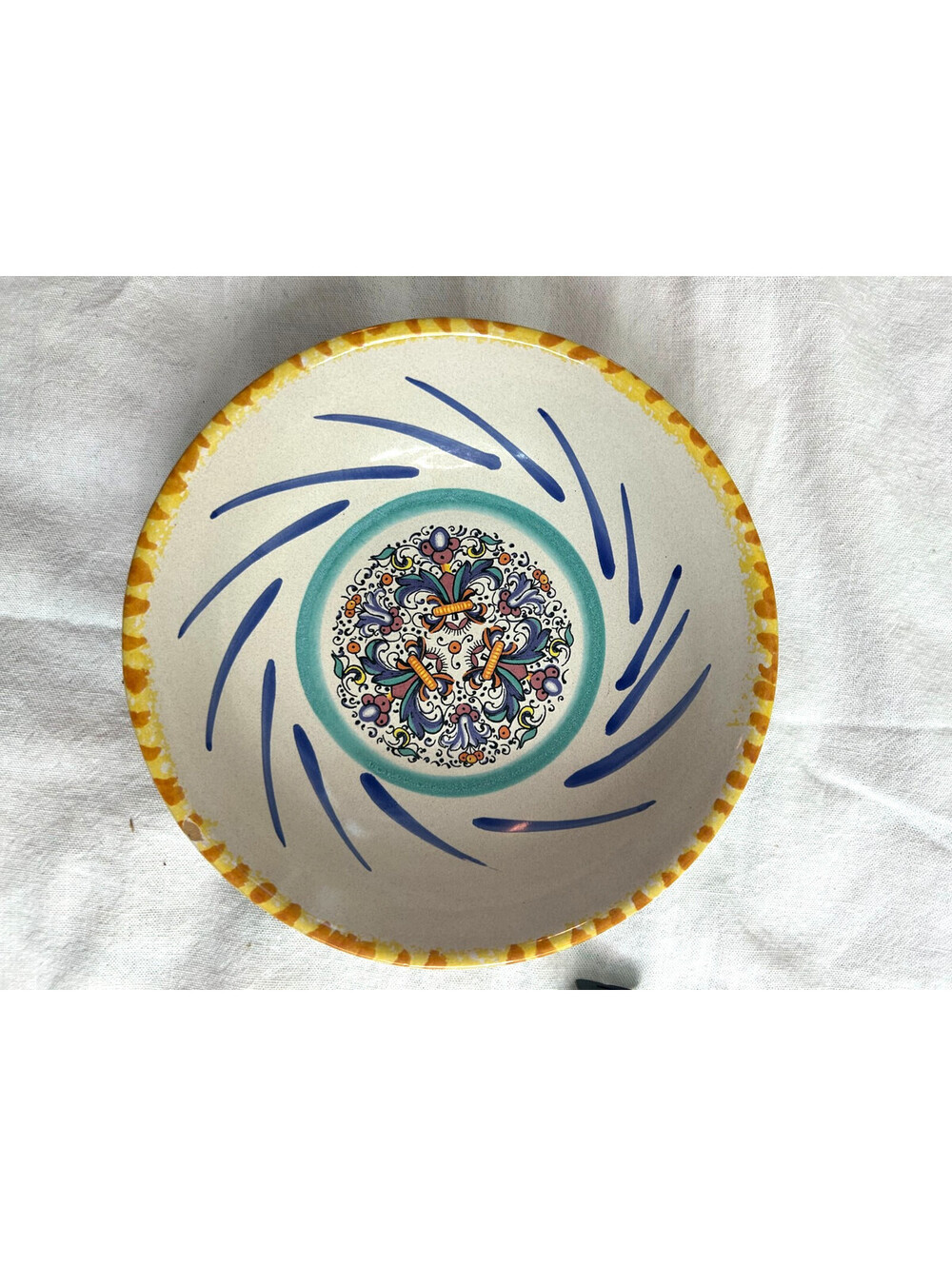 Vintage Moma Ceramiche Artigianali Lavorate a Mano Made in Italy 8" Bowl